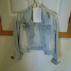 Junior's MUDD Denim Distressed Jacket Medium